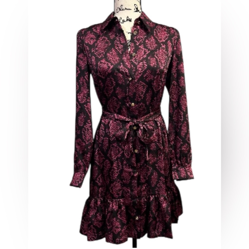 MK Pink & Black Snake Print Dress
